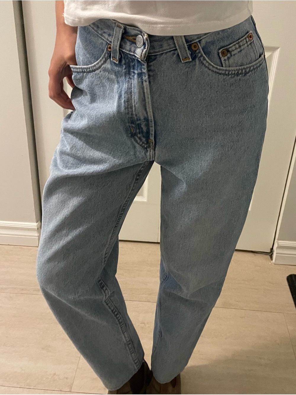 Vintage High Rise Reverse GAP Blue Jeans